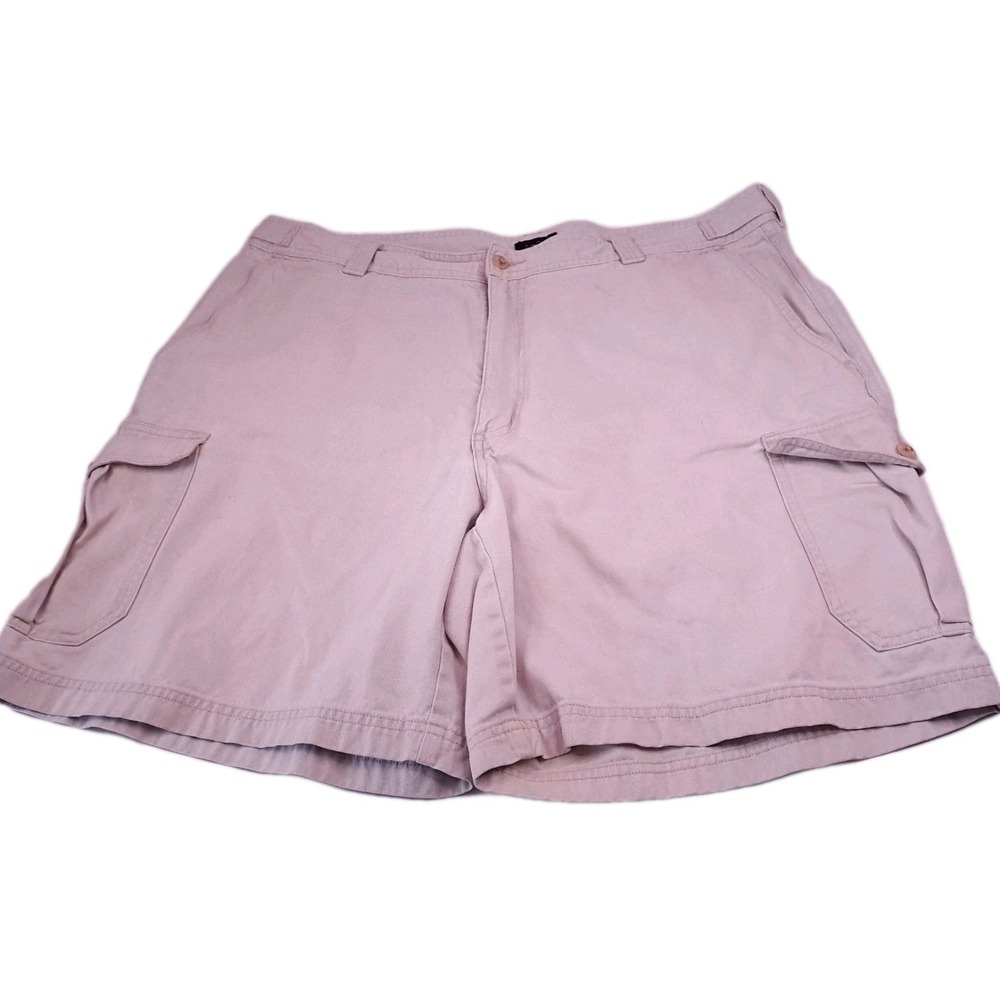 IZOD Cargo Shorts Men's 38 Inseam 7"‎ Beige Hiking Outdoors Casual Preppy